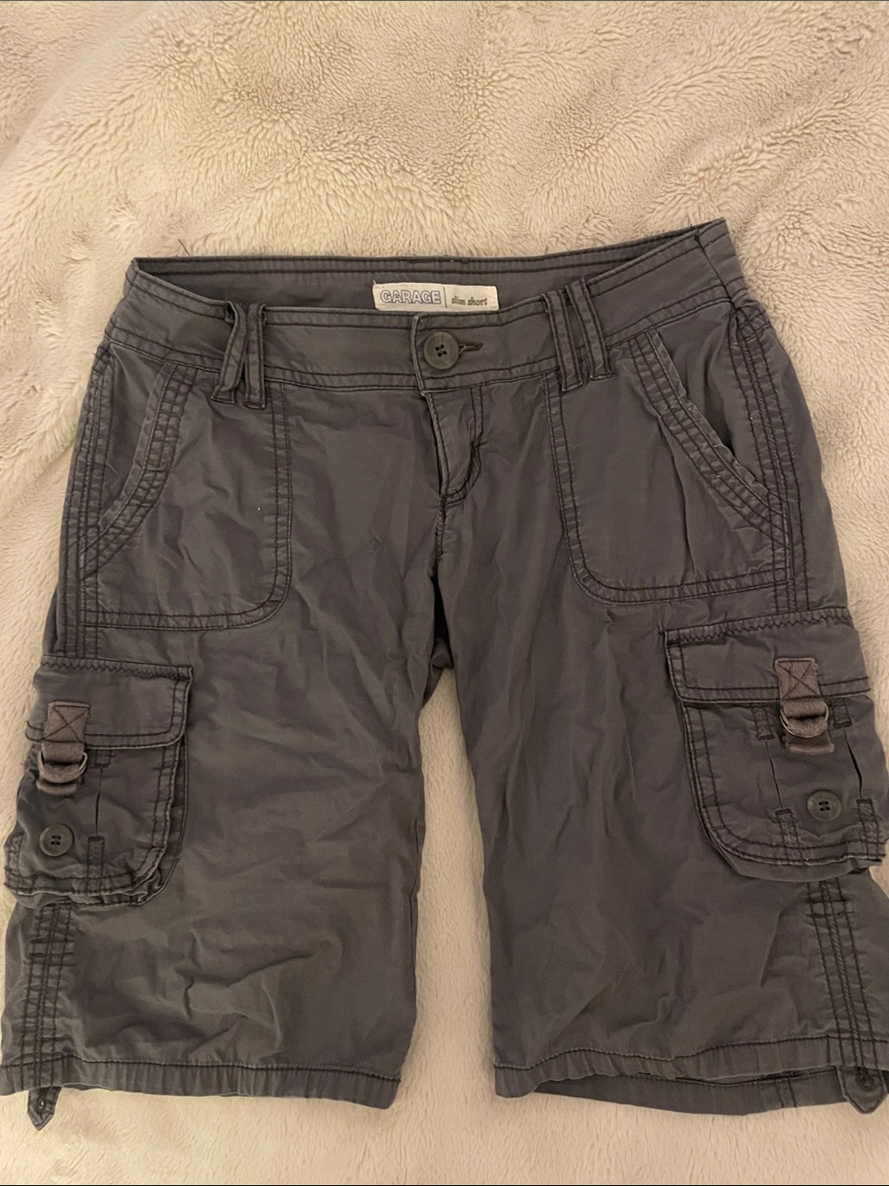 Garage Women's Cargo Shorts - Charcoal